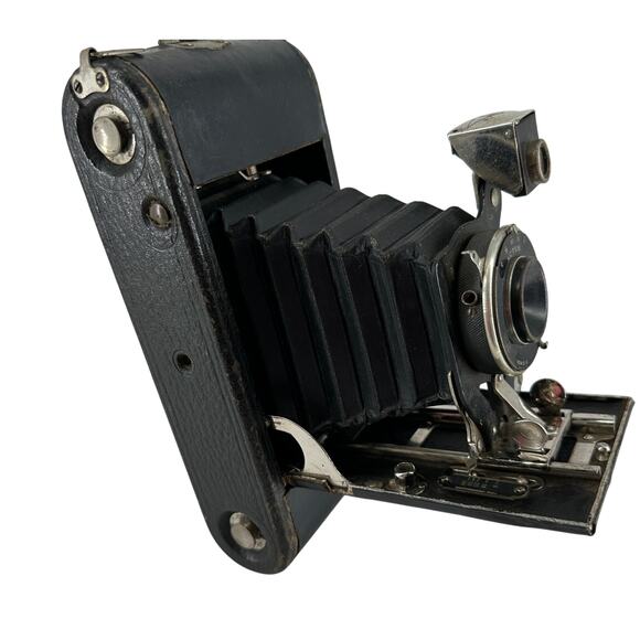 Vintage Folding Bellows Camera with Actus Lens & Leather Case - Picture 1 of 10
